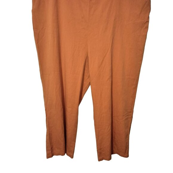 Abound Womens Plus Size 4X Rust Orange Elastic Back Pants - Picture 4 of 7